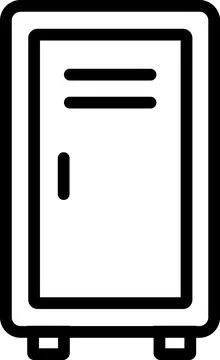 Single storage locker for personal gym belongings Stock Illustration