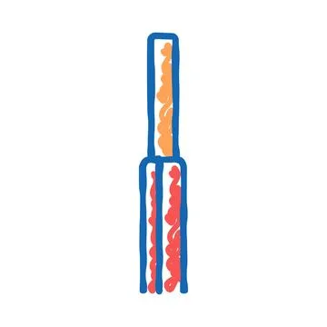 Single strand wire icon doodle illustration Stock Illustration