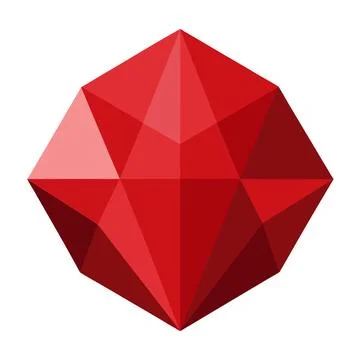 A single, striking vector graphic featuring a faceted geometric form with crisp Stock-Illustration