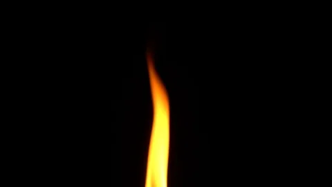 Single Strip Close Up Real Fire Burning 4k Stock Footage 94402582