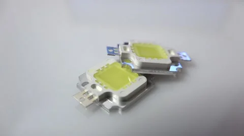 Single Super Bright Led Light 10W Zooming . 4K UltraHD, UHD Stock Footage 49174792