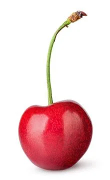 Single sweet cherry vertically Stock Photos