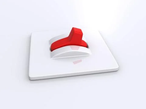 Single switch. 3d single switch. 3d Copyright: xZoonar.com/SerhiixPavlovx ... Stock Photos