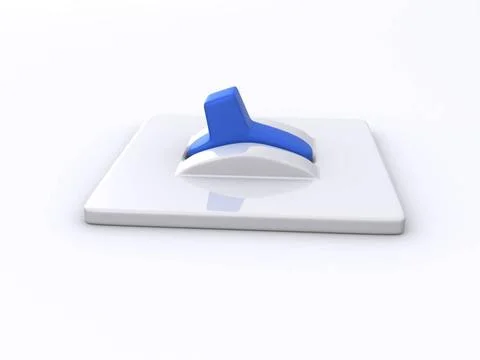Single switch. 3d single switch. 3d Copyright: xZoonar.com/SerhiixPavlovx ... Stock Photos