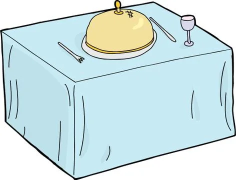 Single table setting Stock Illustration