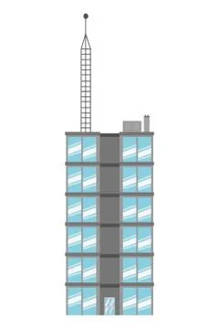 Single tall building icon Ilustración de archivo