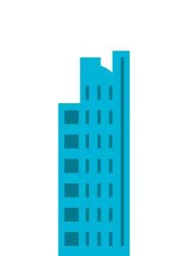 Single tall building icon Ilustración de archivo