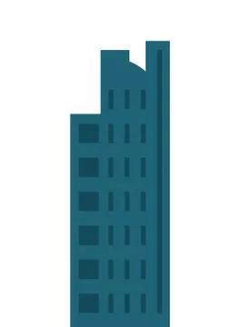 Single tall building icon Ilustración de archivo