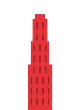 Single tall building icon Ilustración de archivo