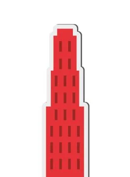 Single tall building icon Ilustración de archivo