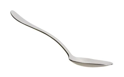Single teaspoon isolated on white background Stock Photos