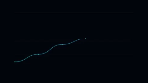 A single thin glowing arc of blue light against a deep black background 動画素材 338310176