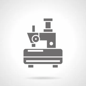 Single-thread sewing machine glyph vector icon Illustrazione stock