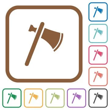 Single tomahawk simple icons Stock Illustration