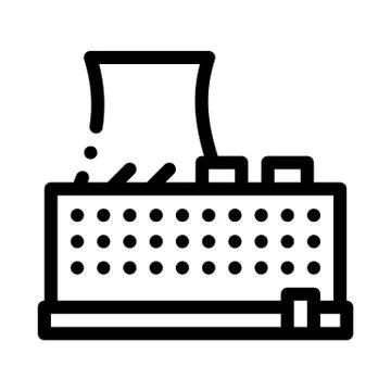 Single tower nuclear power plant icon vector outline illustration Ilustración de archivo