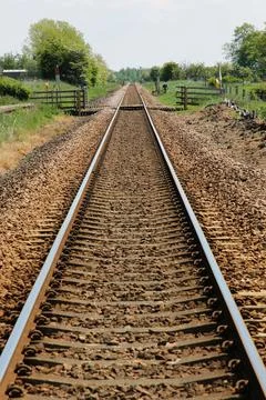 A Single track Railway Line Stock Photos