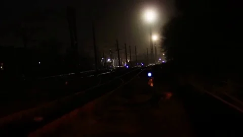 Single train Stock Footage 75345378