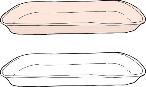 Single trays over white Stock Illustration
