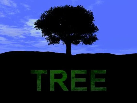 Single Tree Stock Illustration