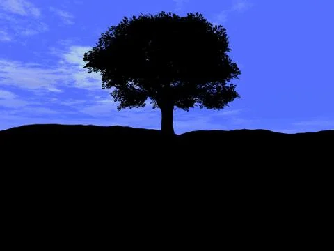 Single Tree Stock Illustration