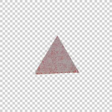 A single triangle shape with a grainy red and grey texture pattern for mode.. Stock Photos