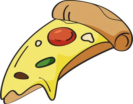 Single Triangular Pizza Slice Illustration Ilustração Stock