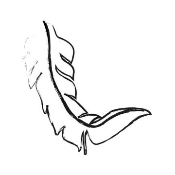 Single tropical leaf icon image 스톡 일러스트