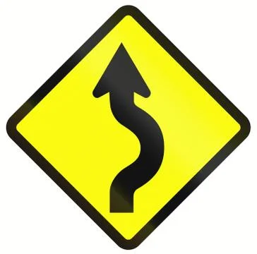 Single Two-Reverse Curve In Indonesia Stock Illustration