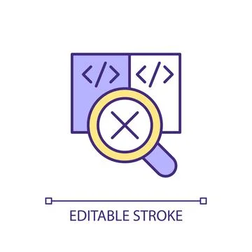 Single-use code RGB color icon Stock-Illustration