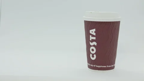 Single use coffee cup Stock Footage 85845499