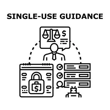 Single use guidance concept vector illustration Stock Illustration