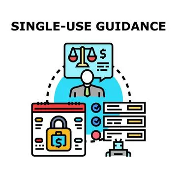 Single use guidance concept vector illustration Stock Illustration