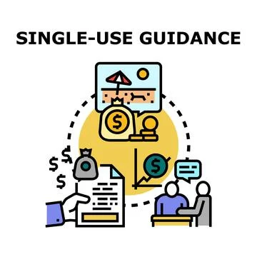 Single use guidance for financial planning and investment Stock Illustration