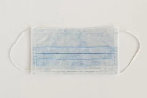 Single use hygenic face mask on white background Stock Photos