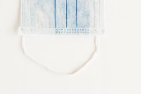 Single use hygenic face mask on white background Stock Photos