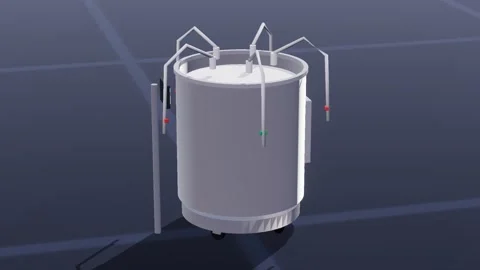 Single use mixer bioprocess 3d loop 3D animation seamless loop Video stock 341779509