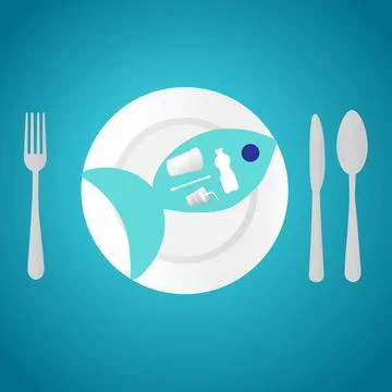 Single use plastic objects Stock Illustration