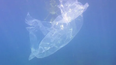 Single-Used Plastic Underwater Stock Footage 120178887