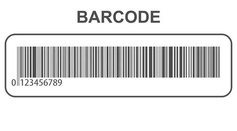Single vector barcode label with numbers isolated on white background retai. Stock Illustration