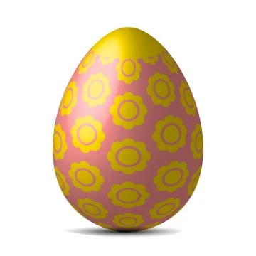 Single Vector Easter Egg with Abstract Colorful Pattern - Beautiful Close Up  Stock Illustration