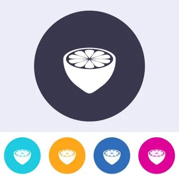 Single vector lemon icon Illustrazione stock