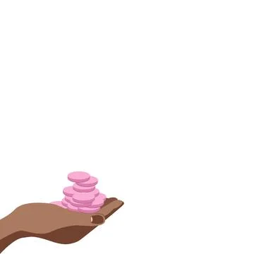 Single vector main object without background. Money and coins. Bag with Stock Illustration