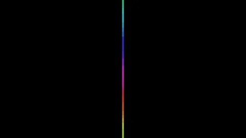 A single vertical gradient line glowing against a solid deep black background Video stock 335117554