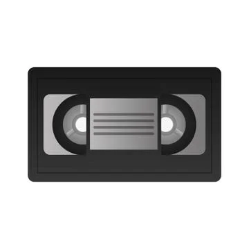 Single videocassette icon Stock Illustration