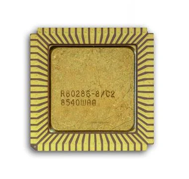 A single of Vintage ceramic 80286 CPU Foto stock