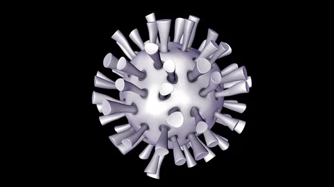 Single Virus on Black Stock Footage 98710381