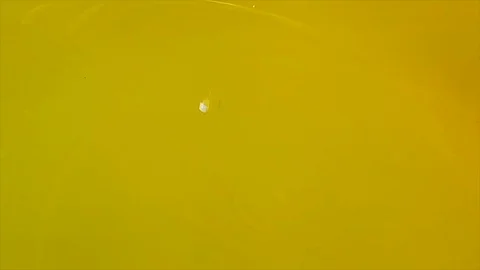 Single Water drop slow motion close up on yellow background,liquid surface Video stock 126579880