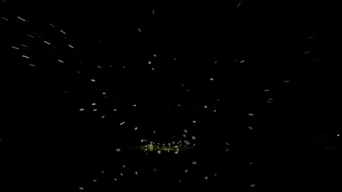 Single Water Drop Splash on Black Reflective Surface Video stock 334320561