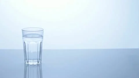 Single Water Glass_1 Stock Footage 11606337