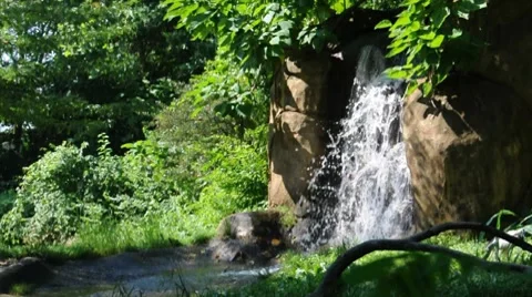 Single Waterfall Stock Footage 7747520